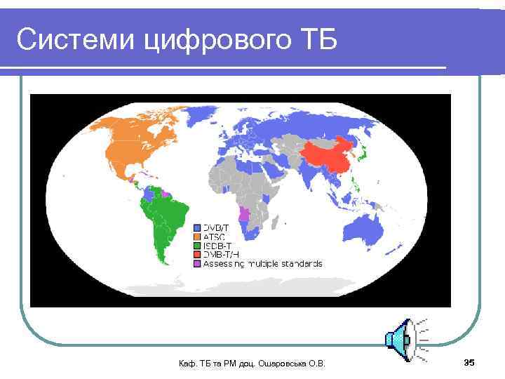 Системи цифрового ТБ Каф. ТБ та РМ доц. Ошаровська О. В. 35 