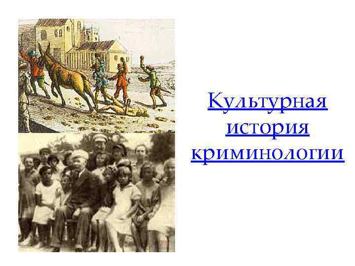 Культурная история криминологии 