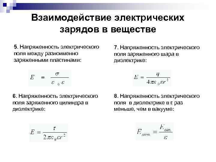 Электрическое взаимодействие