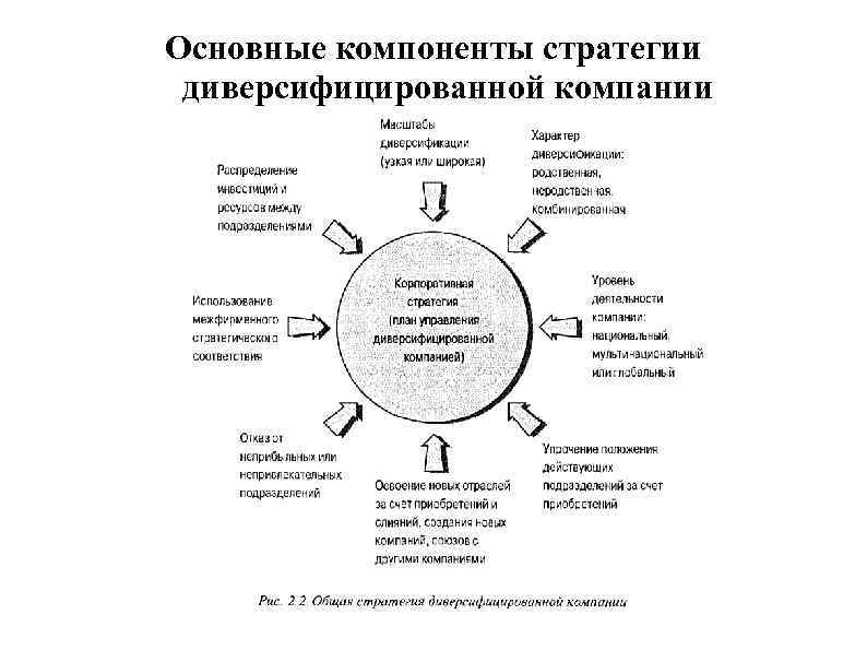 Основные компоненты стратегии диверсифицированной компании 