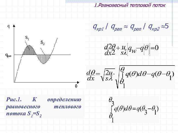 1. Равновесный тепловой поток qкр1 / qрав / qкр2 5 Рис. 1. К определению