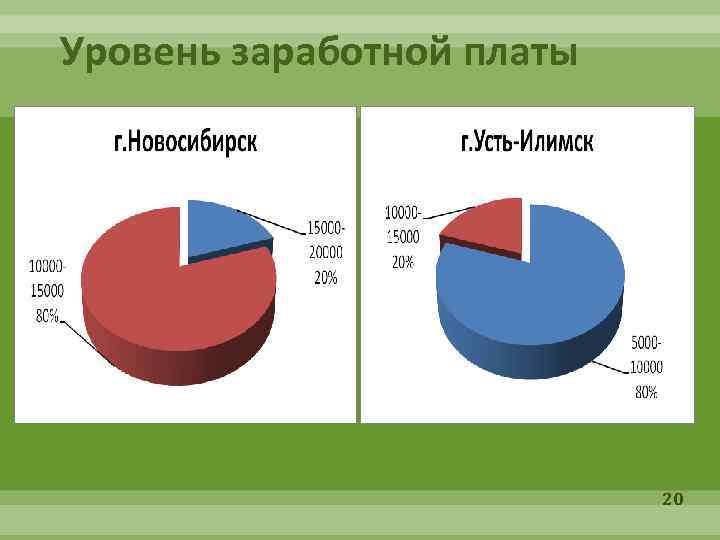Уровень заработной платы 20 