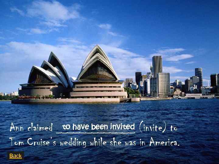 They arent’ used ____ (drive) manual transmission cars. to have been invited Ann claimed