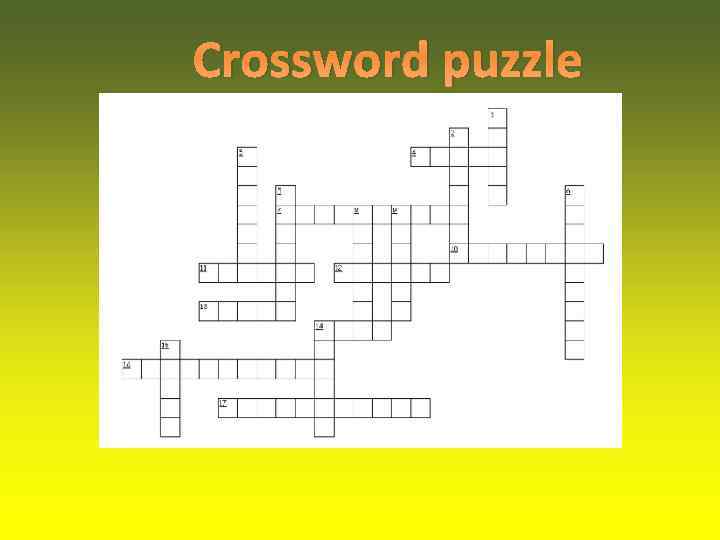 Crossword puzzle 