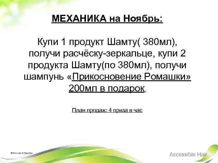 МЕХАНИКА на Ноябрь: Купи 1 продукт Шамту( 380 мл), получи расчёску-зеркальце, купи 2 продукта