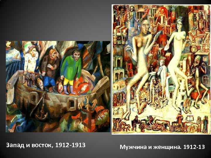 Запад и восток, 1912 -1913 Мужчина и женщина. 1912 -13 