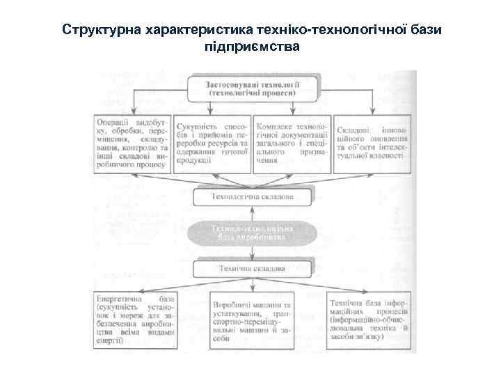 Структурна характеристика техніко-технологічної бази підприємства 
