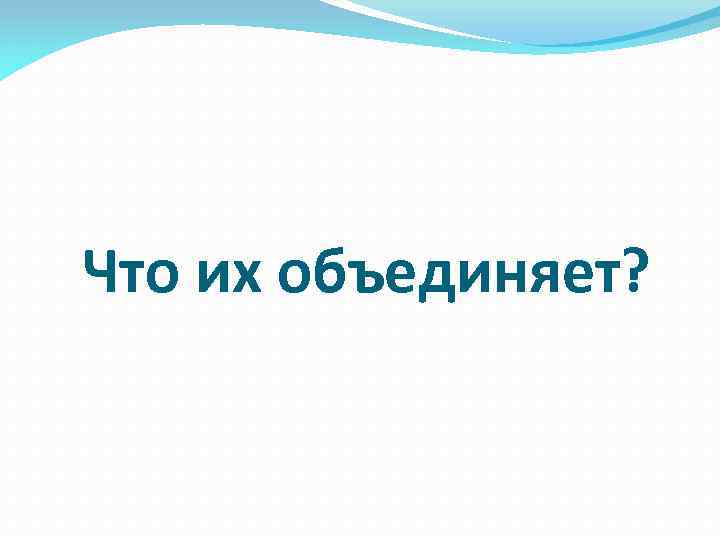 Что их объединяет? 