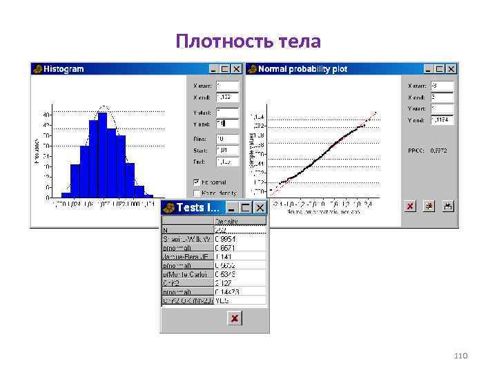 Плотность тела 110 