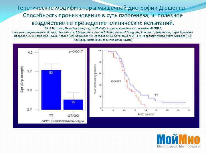 Генетические модификаторы мышечной дистрофии Дюшенна Способность проникновения в суть патогенеза, и полезное воздействие на