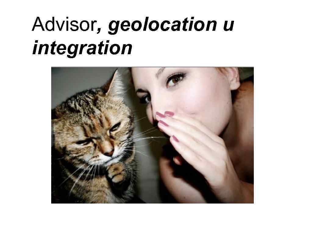 Advisor, geolocation и integration 