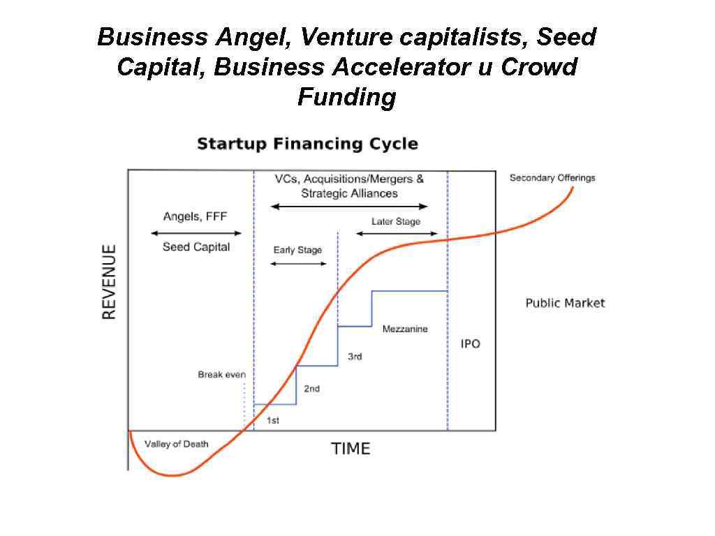 Business Angel, Venture capitalists, Seed Capital, Business Accelerator и Crowd Funding 