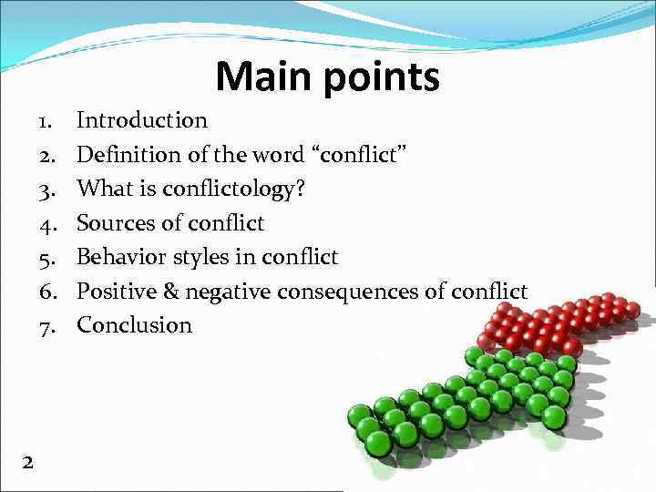 Main points 1. 2. 3. 4. 5. 6. 7. 2 Introduction Definition of the