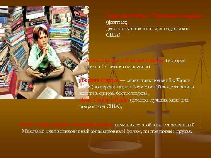 Корнелия Функе «Чернильное сердце» (фэнтези; десятка лучших книг для подростков США) Анна Гавальда «