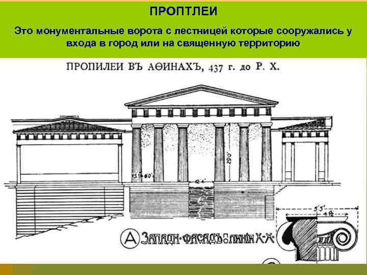 ПРОПТЛЕИ Это монументальные ворота с лестницей которые сооружались у входа в город или на