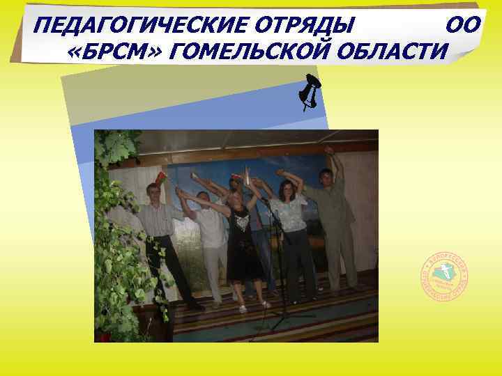 ПЕДАГОГИЧЕСКИЕ ОТРЯДЫ ОО «БРСМ» ГОМЕЛЬСКОЙ ОБЛАСТИ 