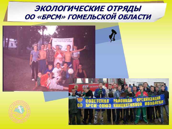 ЭКОЛОГИЧЕСКИЕ ОТРЯДЫ ОО «БРСМ» ГОМЕЛЬСКОЙ ОБЛАСТИ 