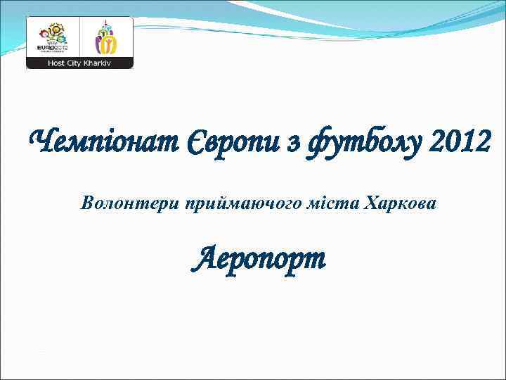 Чемпіонат Європи з футболу 2012 Волонтери приймаючого міста Харкова Аеропорт 