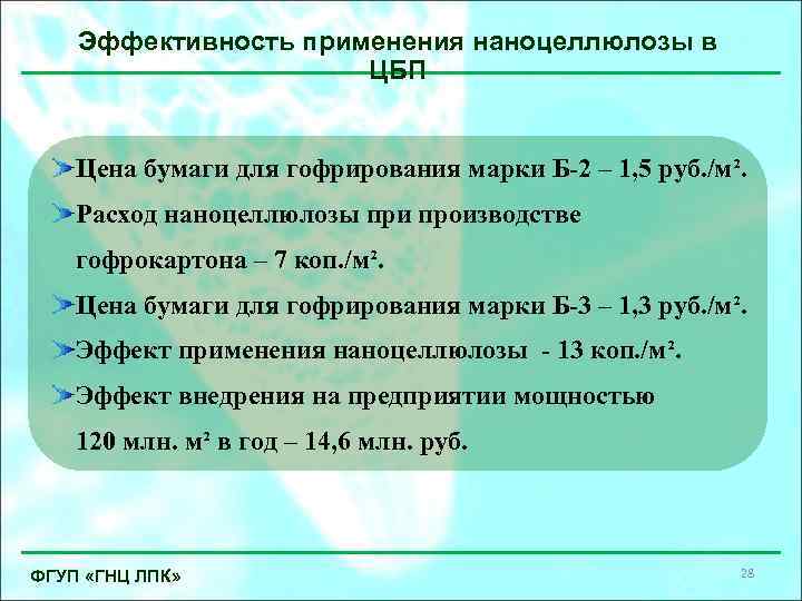 Эффективность применения наноцеллюлозы в ЦБП Цена бумаги для гофрирования марки Б-2 – 1, 5