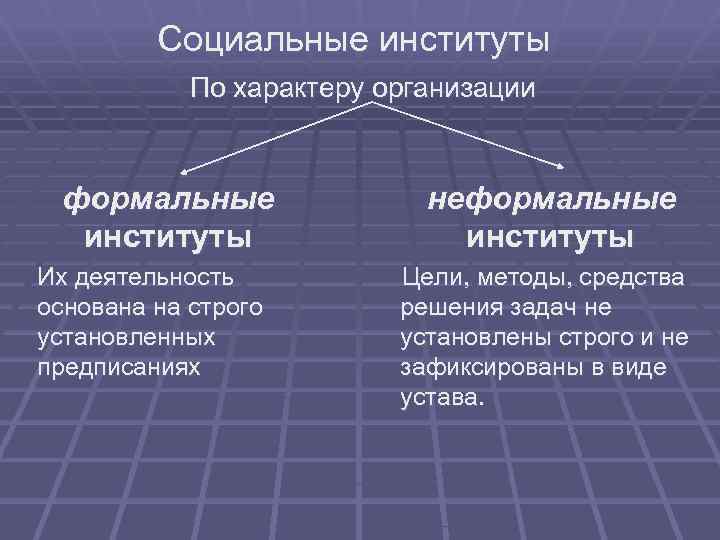 Социальные институты и организации