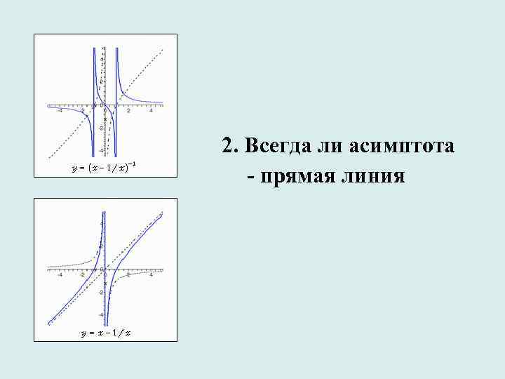 2. Всегда ли асимптота - прямая линия 