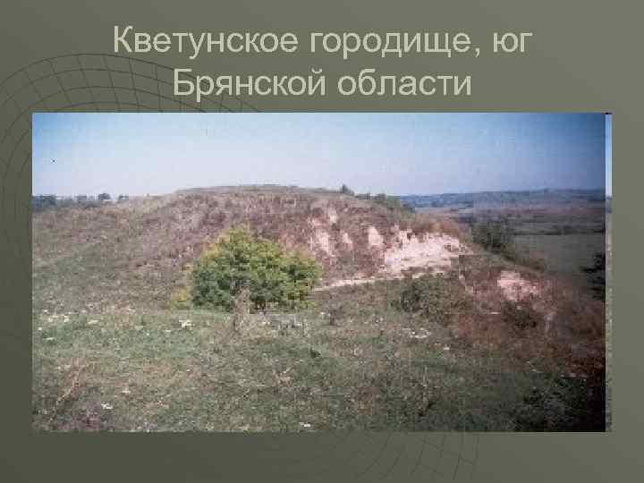 Кветунское городище, юг Брянской области 