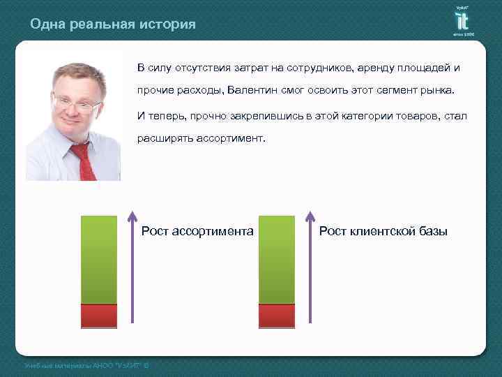 Одна реальная история В силу отсутствия затрат на сотрудников, аренду площадей и прочие расходы,