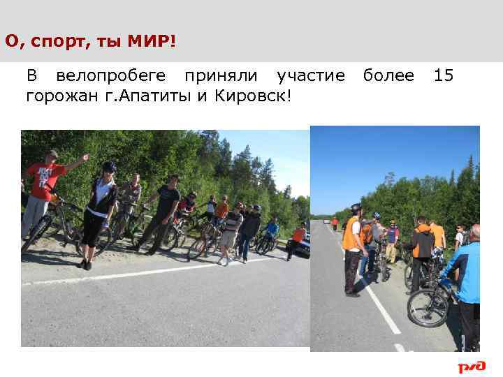 О, спорт, ты МИР! В велопробеге приняли участие горожан г. Апатиты и Кировск! более