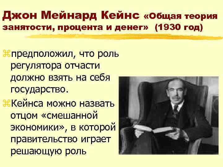 Кейнс теория денег