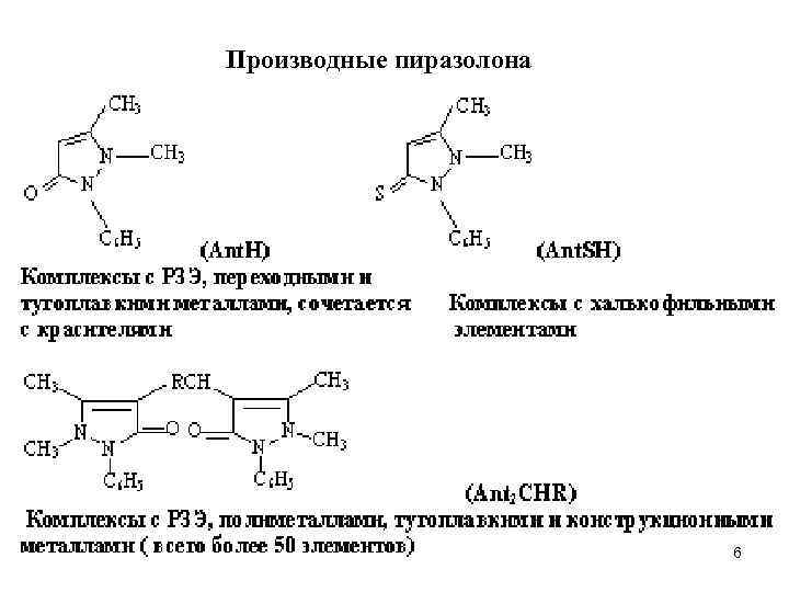 Производные пиразолона 6 