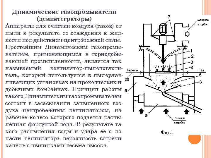 Тарельчатый скруббер схема