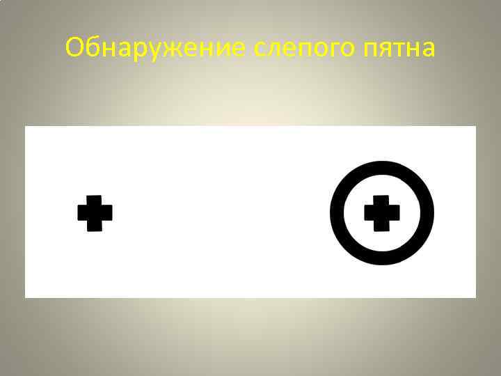 Изображение может исчезнуть если оно попадает на слепое пятно