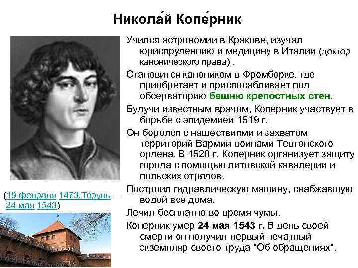 Философия николай коперник презентация