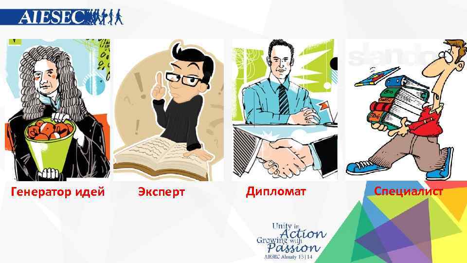 Генератор идей Эксперт Дипломат Специалист 