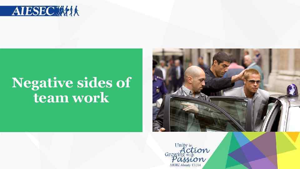 Negative sides of team work 