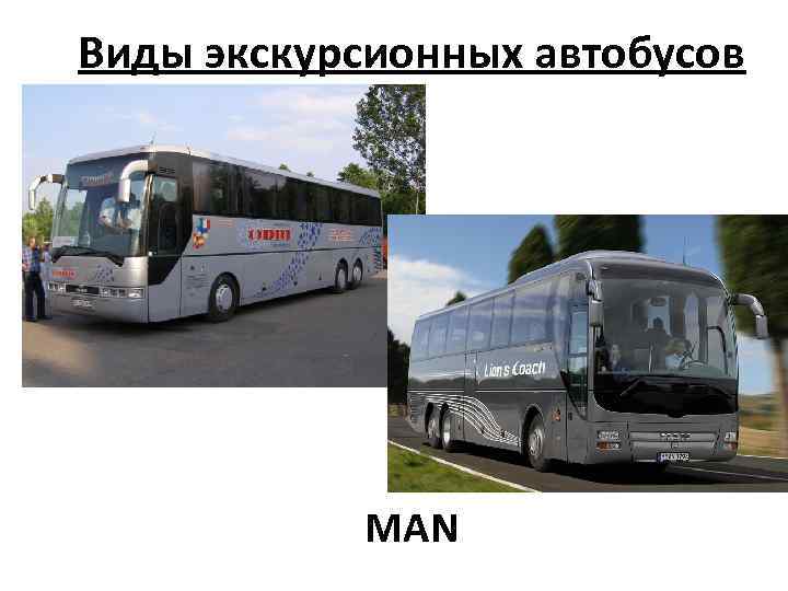 Виды экскурсионных автобусов MAN 