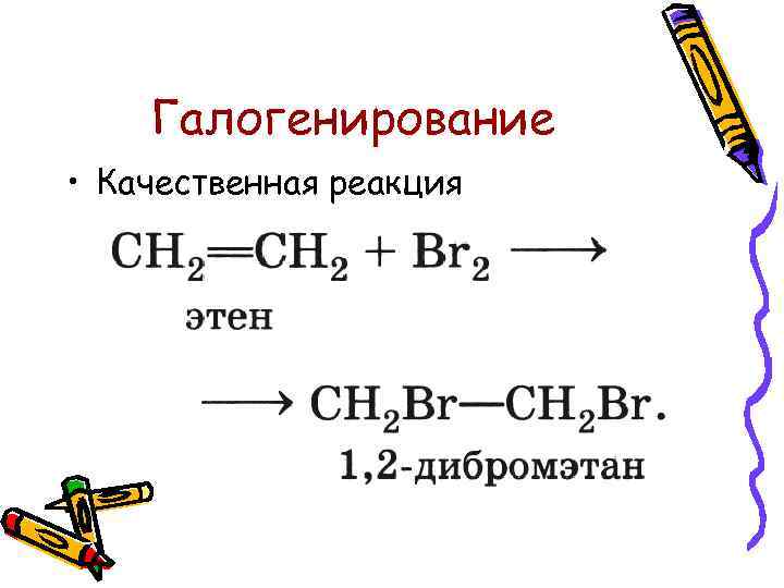 Галогенирование • Качественная реакция 