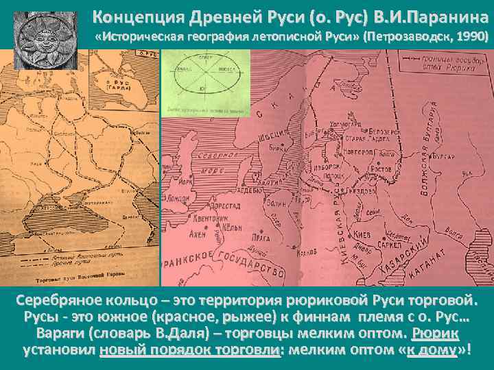 Концепция Древней Руси (о. Рус) В. И. Паранина «Историческая география летописной Руси» (Петрозаводск, 1990)