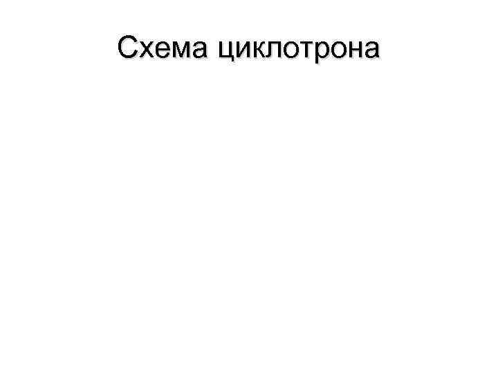 Схема циклотрона 