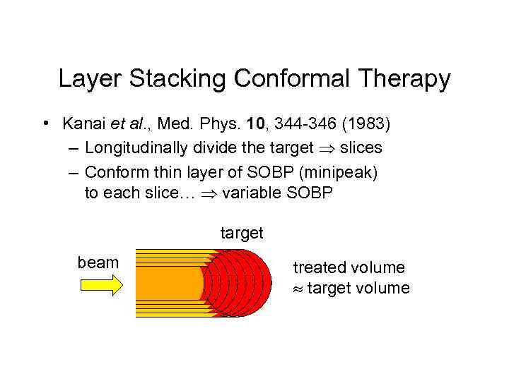 Layer Stacking Conformal Therapy • Kanai et al. , Med. Phys. 10, 344 -346