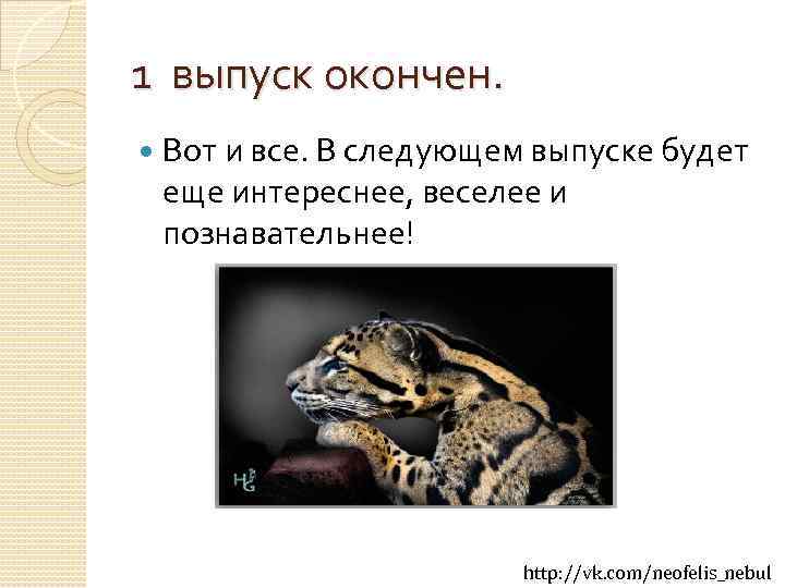 1 выпуск окончен. Вот и все. В следующем выпуске будет еще интереснее, веселее и