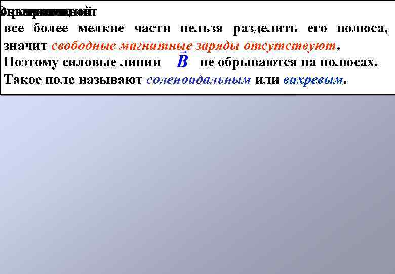 показывает, Опыт магнит разрезая полосовой что на все более мелкие части нельзя разделить его