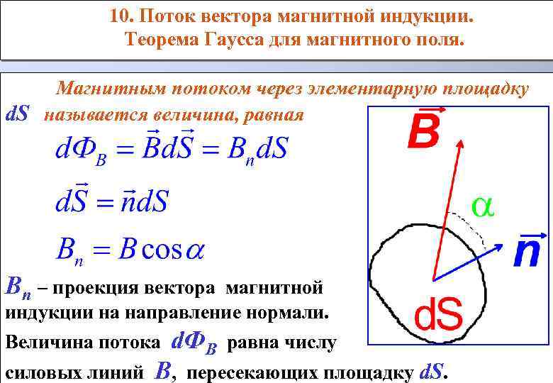 Поток через магнитную индукцию