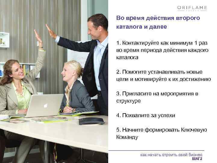 Во время действия второго каталога и далее 1. Контактируйте как минимум 1 раз во