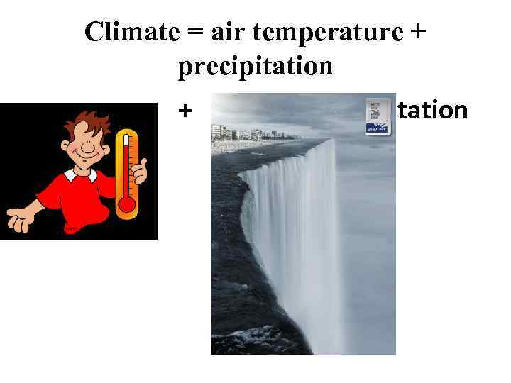 Climate = air temperature + precipitation + tation 