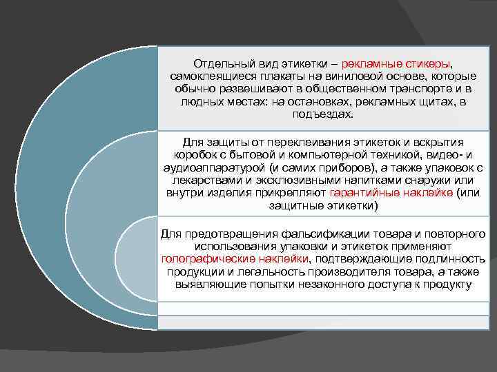 Отдельный вид этикетки – рекламные стикеры, самоклеящиеся плакаты на виниловой основе, которые обычно развешивают