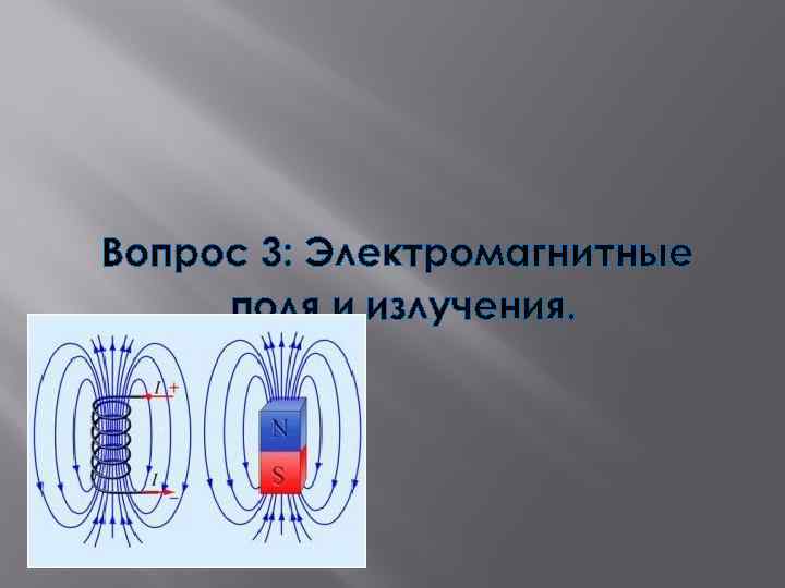 Вопрос 3: Электромагнитные поля и излучения. 
