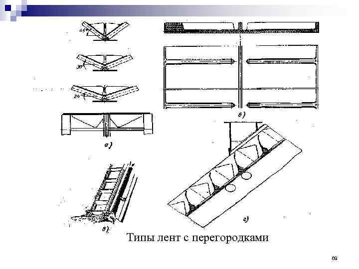 Типы лент с перегородками 69 