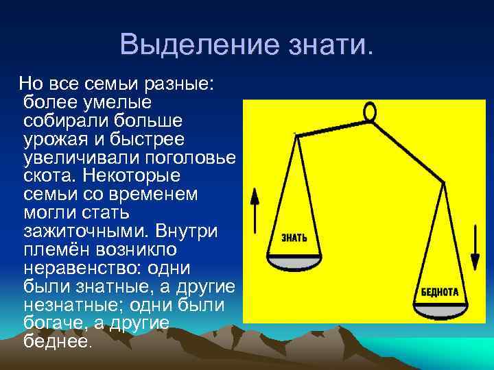 Выделение знати. Но все семьи разные: более умелые собирали больше урожая и быстрее увеличивали