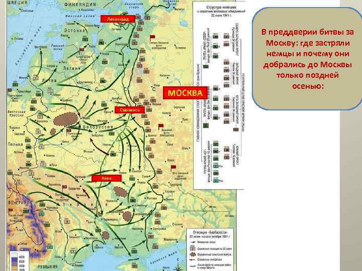 Ленинград МОСКВА Смоленск Киев В преддверии битвы за Москву: где застряли немцы и почему